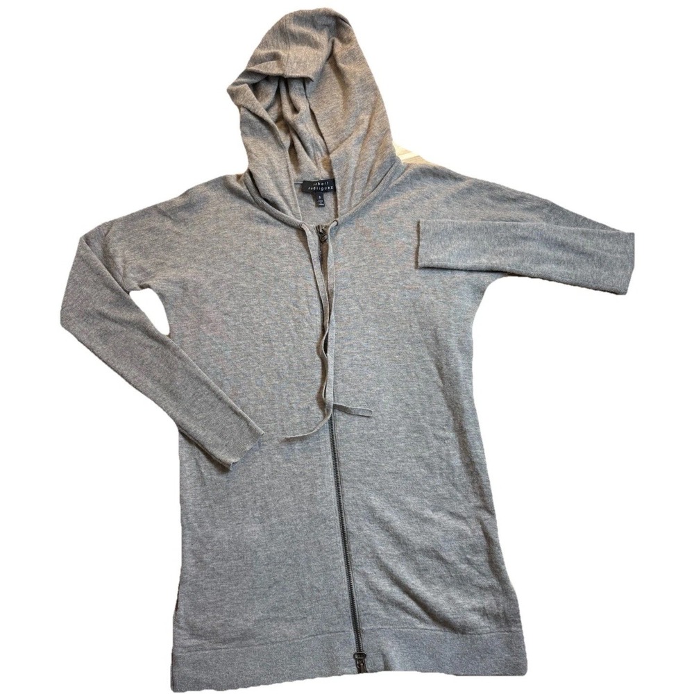 Robert Rodriguez Beige Cashmere/Wool Zip Up Hooded Sweater WMNS S Cottage Indie